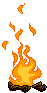 Burning fire animated gif.